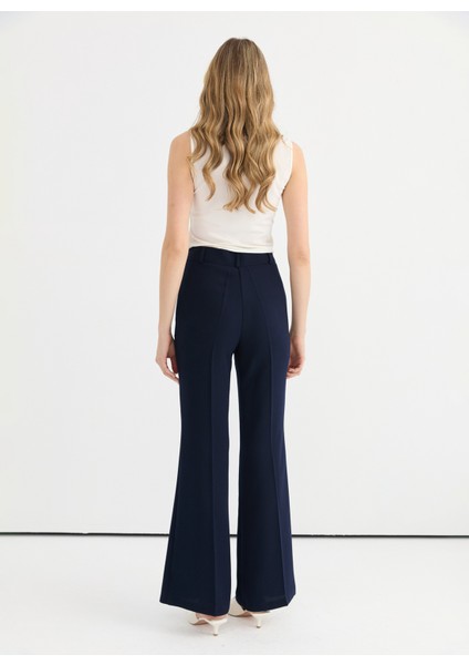 Normal Bel Standart Lacivert Kadın Pantolon 25YSL5346 fiyatları