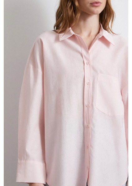 Helen Poplin Gömlek Pembe modelleri