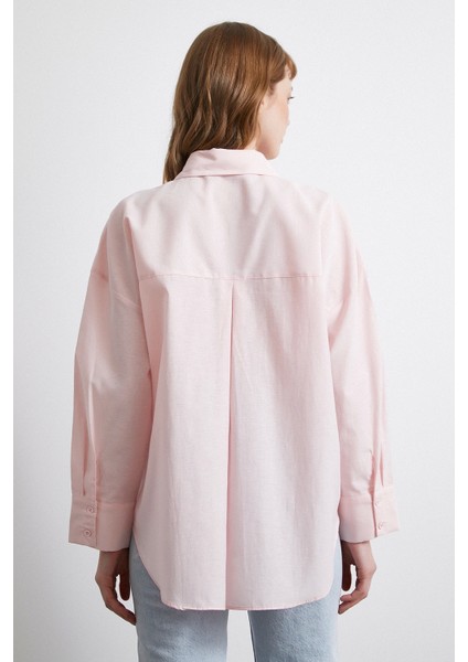 Helen Poplin Gömlek Pembe fırsatları
