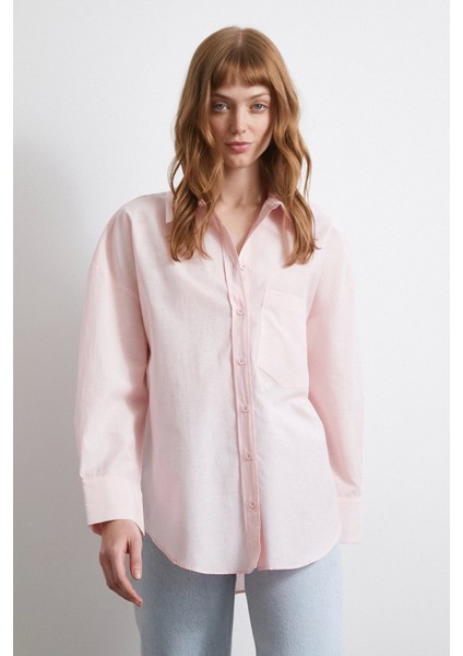 Helen Poplin Gömlek Pembe indirimleri