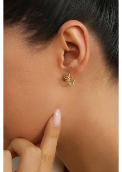 Kadın 925 Ayar Gümüş Zirkon Taşlı Küpe fiyatları