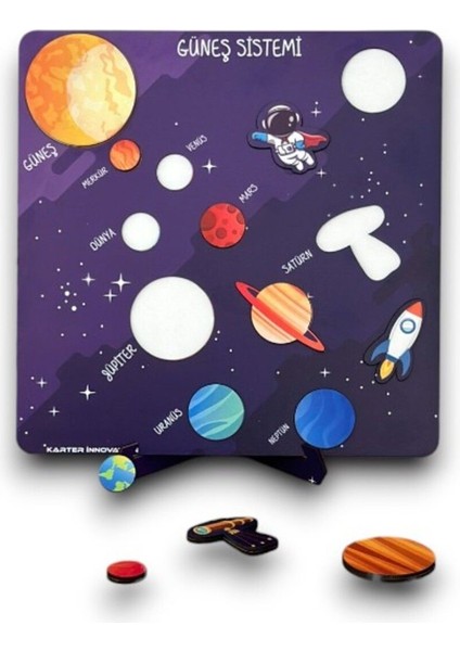 Gezegenler Tak Çıkar Ahşap Oyuncak,eğitici Uzay Seti,astronot,eğitici Oyuncak indirimleri