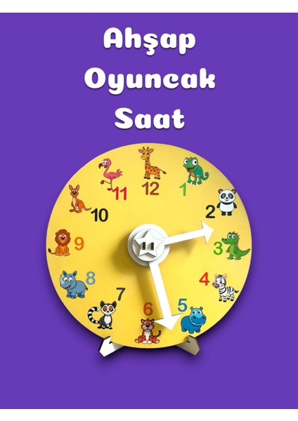 Montessori Saat,saati Öğreniorum,ahşap Eğitici Öğretici Saat,eğitici Oyuncak