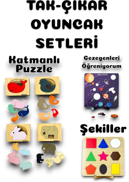 Bul Tak Oyuncak Seti,tak Çıkar Oyuncak Seti,eğitici Oyuncak,ahşap Oyuncaklar