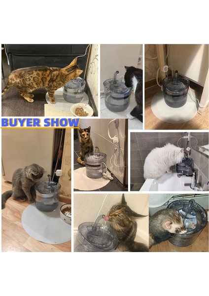 2 Lt Süper Sessiz Otomatik Kedi & Köpek Su Çeşmesi - 2 Akış Modu (Yurt Dışından) indirimleri