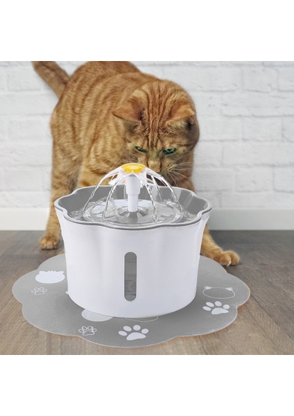 Kedi Su Çeşmesi 2.6l Otomatik Çiçek Desenli Gri (Yurt Dışından) fırsatları