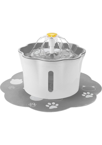 2,6 Lt Otomatik Sessiz Pompalı Kedi Su Fıskiyesi Gri (Yurt Dışından)