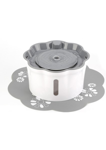 2,6 Lt Otomatik Sessiz Pompalı Kedi Su Fıskiyesi Gri (Yurt Dışından)