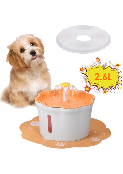 2,6 Lt Otomatik Ayarlanabilir Akış Kedi/köpek Su Dispenseri (Yurt Dışından) fırsatları