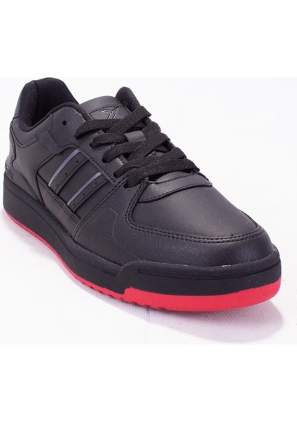 Wılmo Pu Siyah Kırmızı Günlük Ortopedik Erkek Spor Ayakkabı