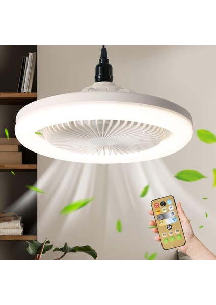 Entegre Işıklar ile 30W Tavan Vantilatörü E27 Uzaktan Tavan Aydınlatma Yatak Odası Oturma Odası Anahtarı Kontrol Ev Lambası A (Yurt Dışından)