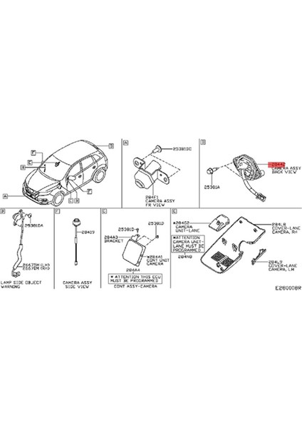 Araba Dikiz Kamera 28442-4EA0A 28442-4EA1B Nissan Qashqai Için J11 2015-2019 Park Yardımı Ters Kamera 28442-4EA0B (Yurt Dışından) fırsatları
