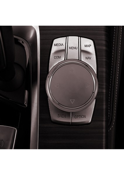 Araba Multimedya Düğme Kapağı Topuzu Çerçeve Trim Bmw F10 F20 F30 1 3 5 Serisi Nbt Denetleyicisi Idrive Düğmesi (Yurt Dışından)