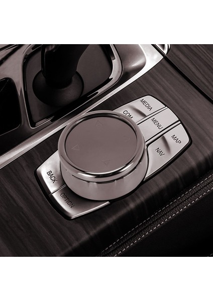 Araba Multimedya Düğme Kapağı Topuzu Çerçeve Trim Bmw F10 F20 F30 1 3 5 Serisi Nbt Denetleyicisi Idrive Düğmesi (Yurt Dışından)
