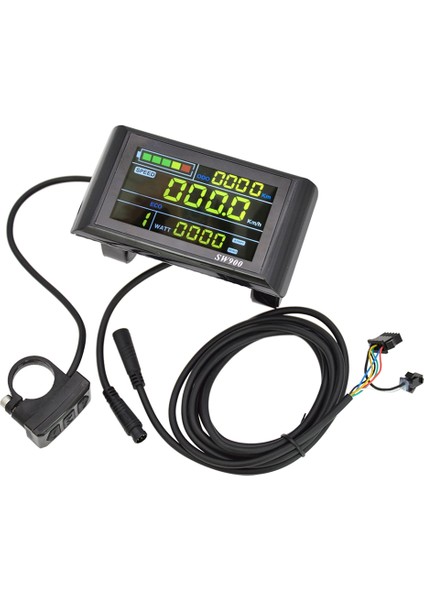 SW900 Renkli Ekran Akıllı Ekran Elektrikli Bisiklet Dağ Bisikleti LCD Ekran 6 Çekirdek Su Geçirmez Kablo Su Geçirmez Arayüzü (Yurt Dışından)