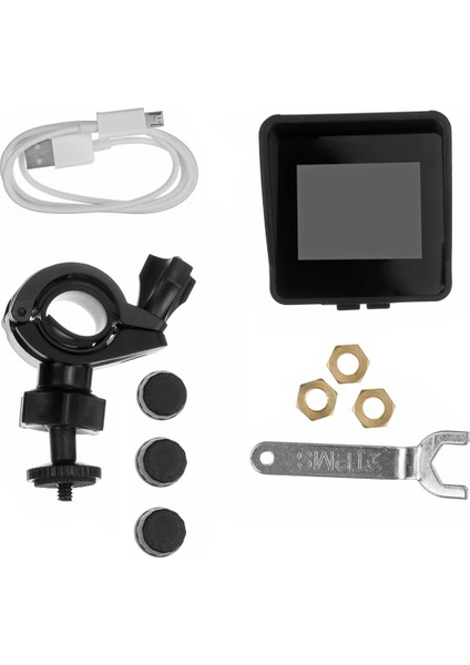 Güneş Kablosuz Lastik Basıncı Izleme Sistemi Motosiklet Tpms Lastik Basıncı Monitörü LCD Ekran 3 Harici Sensörler (Yurt Dışından)