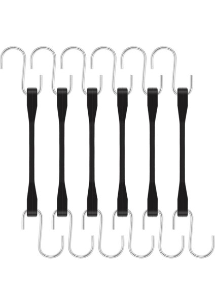Kancalı Kauçuk Kordonlar 6 Inç, Kauçuk Bungee Kordonları Ağır Hizmet Tipi Açık Hava Kauçuk Bağlama Kayışları S Kancalı Kamyon, Kamyonet Için (Yurt Dışından)