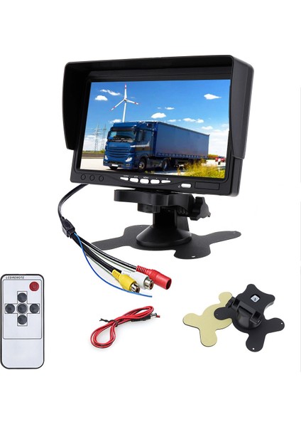 12V-24V 7 Inç Tft LCD Renkli Hd Monitör Araba Kamyon Cctv Geri Görüş Geri Vites Kamerası (Yurt Dışından)