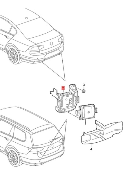 1 Çift Vw Passat/variant/santana 2015-2024 Kontrol Ünitesi Braketi 3G0907455A 3G0907456A Şerit Değiştirme Yardım Braketi (Yurt Dışından) modelleri