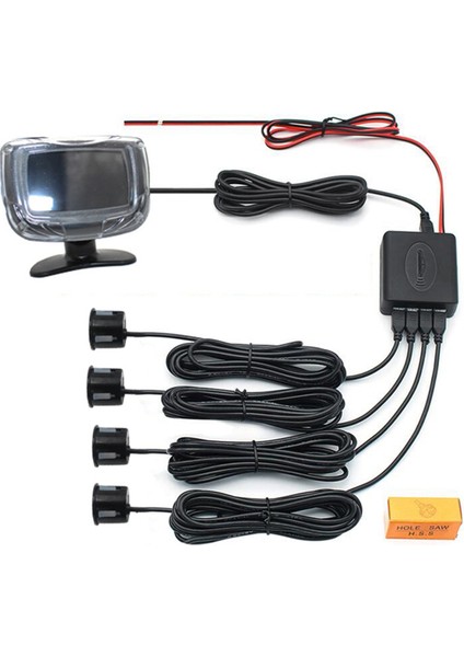 Kablosuz Park Sensörü Kiti LCD Ekran 4 Radar Probu 65DB Buzzer Uyarısı Geri Park Izleme Dedektör Sistemi (Yurt Dışından) fiyatları