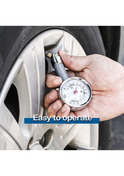 Küçük Lastik Basıncı Göstergesi 10-100PSI, Motosikletler, Arabalar, Suv Atv Için Doğru Mekanik Çinko Alaşımlı Hava Ölçer (Yurt Dışından) fırsatları