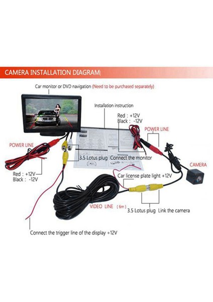 Araba Arka Görüş Kamerası 4led Ccd Gece Görüşlü Geri Görüş Kamerası Kia Ceed Sw Ed 2006 2007 2008 2009 2010 2011 2012 (Yurt Dışından)
