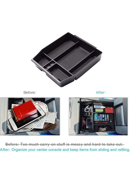 Ford F150 2021 Iç Aksesuarlar Kol Dayama Ekleme Ikincil Saklama Kutusu Için Orta Konsol Düzenleyici Tepsi (Yurt Dışından) modelleri