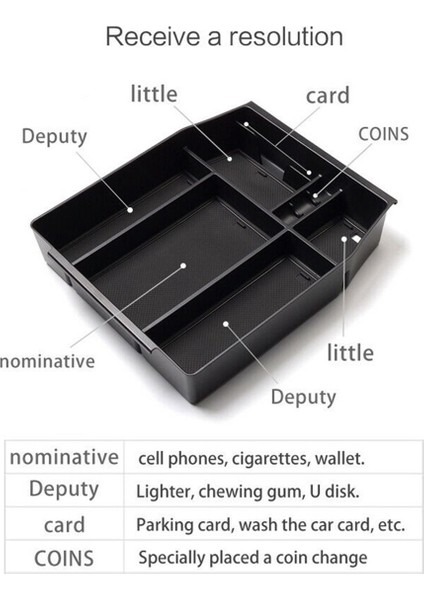 Ford F150 2021 Iç Aksesuarlar Kol Dayama Ekleme Ikincil Saklama Kutusu Için Orta Konsol Düzenleyici Tepsi (Yurt Dışından) indirimleri
