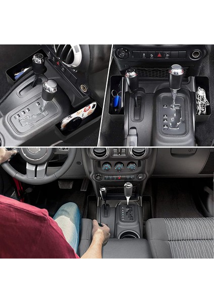 2011-2017 Jeep Wrangler Jk Için Dişli Tepsisi Çift Taraflı Yapışkan Bantlı Vites Saklama Kutusu, Iç Aksesuarlar (Yurt Dışından)