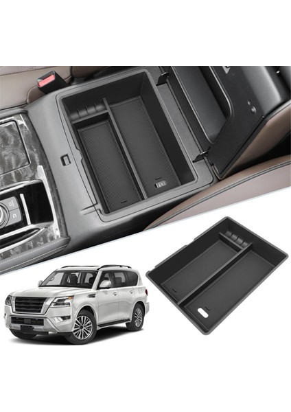 Nissan Armada 2021-2023 Infiniti QX80 2022 2023 Merkezi Konsol Organizatör Ekleme Kol Dayama Saklama Kutusu Tepsi Aksesuarları (Yurt Dışından)