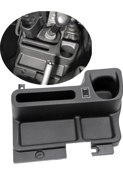 Toyota Land Cruiser LC70 LC71 LC76 LC77 LC79 Için USB Bağlantı Noktalı Araba Ekleme Orta Konsol Depolama Kutusu Tepsi Bardak Tutucu (Yurt Dışından) fiyatları