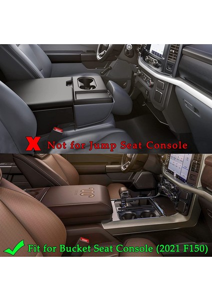 Merkezi Konsol Düzenleyici 2021 Ford F150 F-150 Kol Dayama Ekle Saklama Kutusu Tepsisi ile Kaymaz Mat Aksesuarları (Yurt Dışından) fırsatları