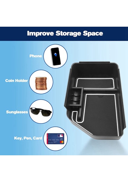 Orta Konsol Düzenleyici Tepsi 2022+ Kia Ev6 Kol Dayama Saklama Kutusu Iç Aksesuarlar Para Tutuculu, Beyaz (Yurt Dışından) indirimleri