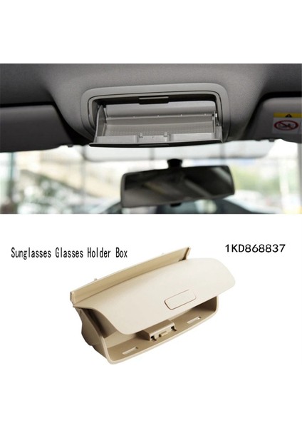 Araba Güneş Gözlüğü Gözlük Tutucu Kutusu Vw Golf Mk5 Mk6 Tiguan Jetta Mk5 Passat B6 Sharan Skoda Seat 1KD868837,B (Yurt Dışından)