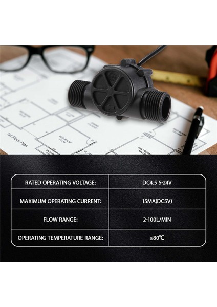 1 Adet Su Akış Sensörü DN25 DC3.5-24V 1 Inç 2-100L/MIN Salon Debimetre Isı Pompası Su Isıtıcı Akış Ölçer Anahtarı Sayacı (Yurt Dışından)