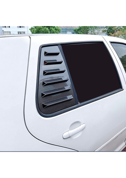 Araba Karbon Fiber Desen Arka Camlar Üçgen Panjur Kapağı Çıkartmalar Vw Golf 4 Için Mk4 1997-2006 Araba Styling Kapak (Yurt Dışından)