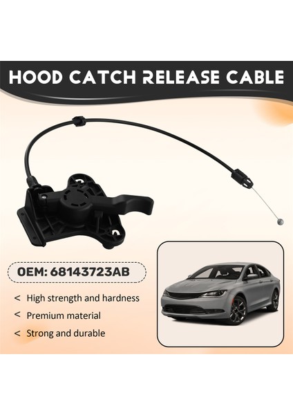 Araba Kaput Tutma Serbest Bırakma Kablosu 68143723AB Chrysler 200 2015-2017 Kaput Serbest Bırakma Kablosu Araba Aksesuarları (Yurt Dışından)