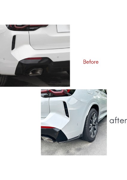 Araba Arka Ön Tampon Difüzör Splitter Winglet Önlük Bmw Için Rüzgarlık 3 Serisi X3 G01 Lcı M Spor 2022+ Karbon Fiber (Yurt Dışından)