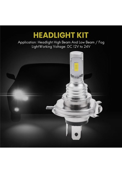 2x H4 9003 Hb2 6000K Süper Beyaz Csp LED Far Ampul Kiti Yüksek Düşük Işın Canbus (Yurt Dışından) indirimleri