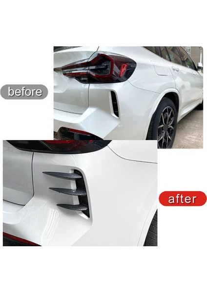 Araba Arka Tampon Splitter Karbon Fiber Spoiler Arka Canard Hava Firar Trim Için Bmw X3 G01 Lcı M Sport 2022-2023 (Yurt Dışından)