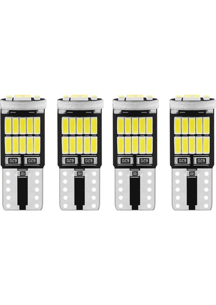 Adet Araba T10 LED Ampuller W5W 4014 26SMD Okuma Lambası Plaka Sinyal Ampulü Kuyruk Fren Sinyal Işıkları 6000K Parlak Lamba (Yurt Dışından)