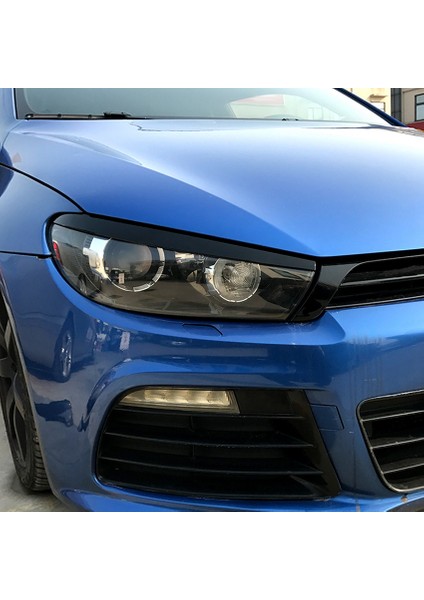 Araba Far Kaş Etiket Dekorasyon Scirocco Gts 2008-2017 Aksesuarları Araba Styling Siyah (Yurt Dışından)