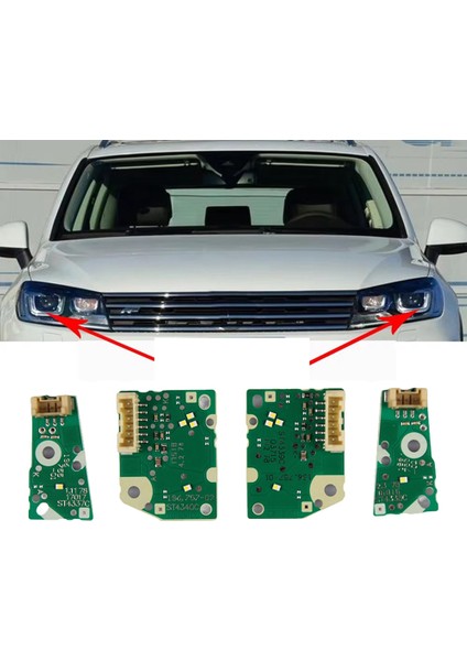 Volkswagen Touareg 2016-2018 Için Far LED Kartı Çip Modülü Drl Çip Dönüş Sinyal Kartı 19675702 196.757-02 Sağ (Yurt Dışından) modelleri