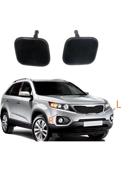 Kıa Sorento 2009-2012 Için Ön Tampon Far Başkanı Işık Lambası Yıkama Memesi Kapağı Kapağı Konut Boyasız (Yurt Dışından) fırsatları