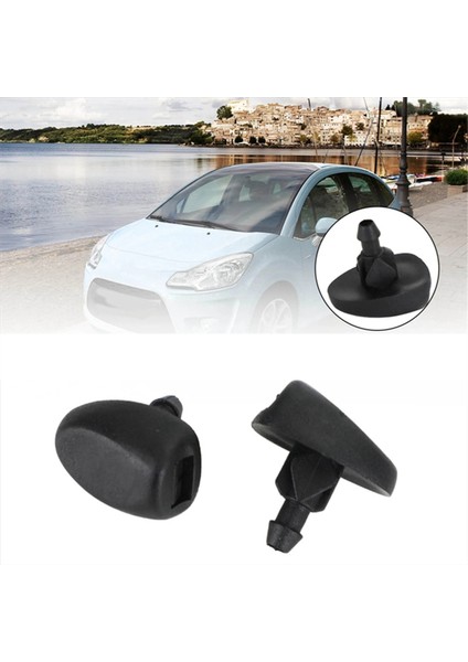 6438V8 Otomatik Kaput Yağmurlama Silecek Yıkama Jet Nozulu Citroen C1 C2 C3 Peugeot 207 306 307 5 Çift (Yurt Dışından) fırsatları