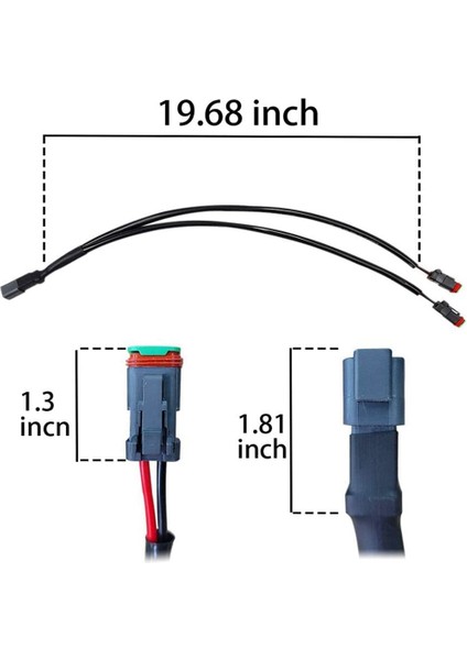 Kurşun 2 In1 Deutsch Çift Çıkışlı Dt Dtm Dişi Konnektör Soket Adaptörleri LED Sis Lambası LED Pod Işıkları LED Işık Çubuğu (Yurt Dışından)