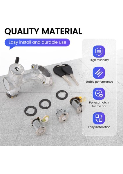 1 Set 9981016G03 Kontak Anahtarı ve Anahtar Nissan D21 Pickup 1986-2024+ 99810-16G03'E Uygundur (Yurt Dışından)
