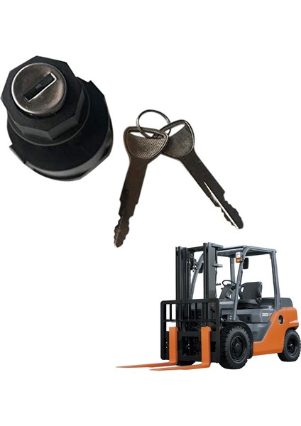 57590-23333-71 Toyota Forklift 4p Kontak Anahtarı Kilit Silindiri Için 2 Tuşlu Kontak Anahtarı (Yurt Dışından)