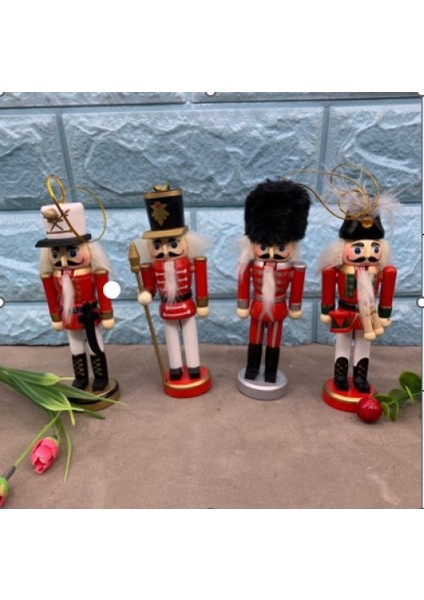 Kurşun Asker Ahşap Dekoratif Eşya (4lü Set 13 cm ) Tdrtr