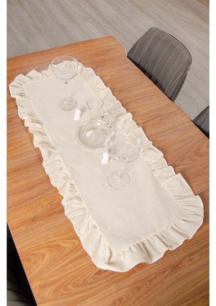 Keten | Fırfırlı Runner 40 x 110 cm - Ztrunner